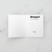 Golden Teddy Bear Outline Germ Free Hug Card Kaart (Binnen)