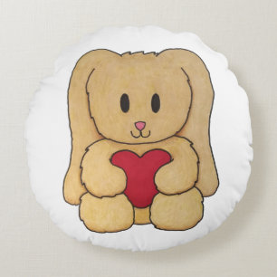 Golden Teddy Bunny pillow Rond Kussen