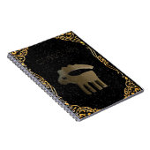 Golden-teken van Capricorn Notitieboek (Rechterzijde)
