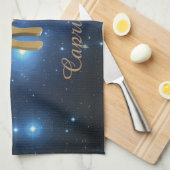 Golden-teken van Capricorn Theedoek (Quarter Fold)