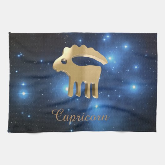 Golden-teken van Capricorn Theedoek (Horizontaal)