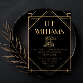 Golden Telefoon Audio Guestbook Sign Reclamebord Met Voetstuk