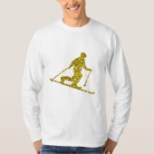 Golden Telemark skiing Long Sleeve T-Shirt (Voorkant)