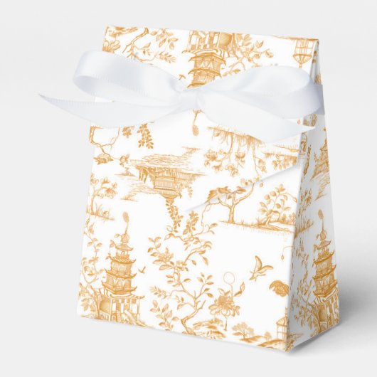 Golden Tempels Chinoiserie Favor Box Bedankdoosjes (Voorkant Zijde)