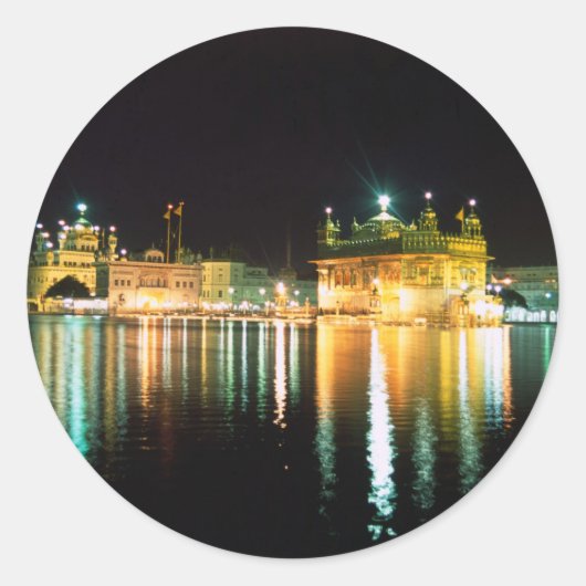 Golden temple Amritsar India Ronde Sticker (Voorkant)