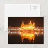Golden Temple Amritsar Noord-India bij nacht Briefkaart (Voorkant / Achterkant)
