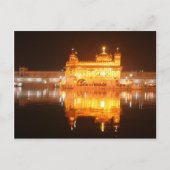Golden Temple Amritsar Noord-India bij nacht Briefkaart (Voorkant)