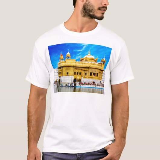 GOLDEN TEMPLE BLUE SKY BACKGROUND AMRITSAR T-SHIRT (Voorkant)