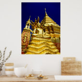 Golden Temple - Chiang Mai - Thailand Poster (Keuken)