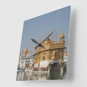 Golden Temple Harmandir Sahib Amritsar Noord-India Vierkante Klok (Hoek)