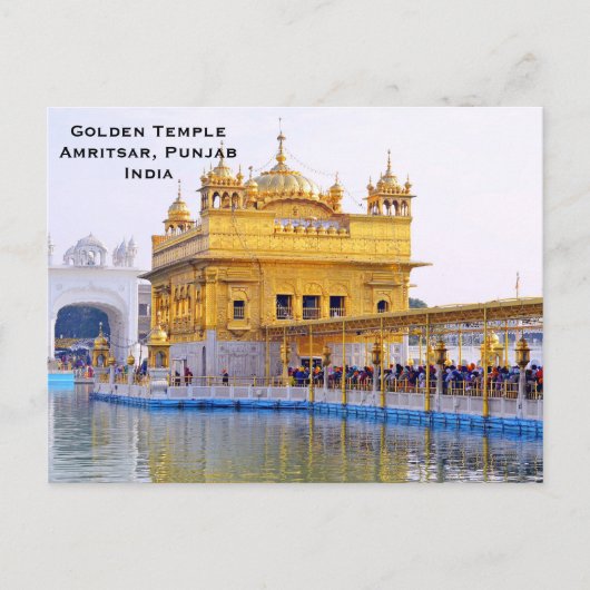 Golden Temple India Toerisme Reizen Toevoegen aan Briefkaart (Voorkant)