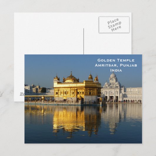 Golden Temple India  Toerismereis Voeg toe Briefkaart (Voorkant / Achterkant)