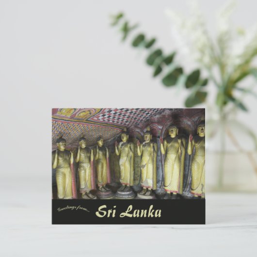 Golden Temple van Dambulla Sri Lanka Briefkaart (Staand voorkant)
