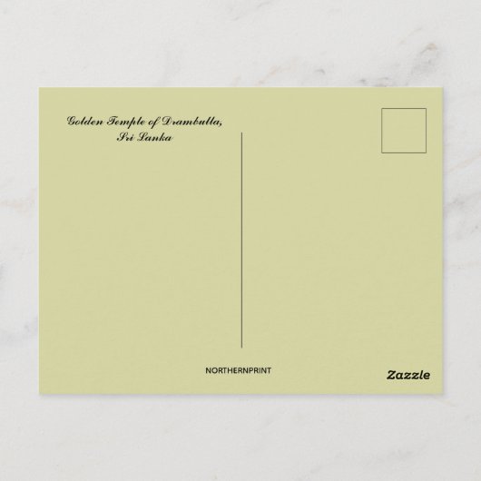 Golden Temple van Dambulla Sri Lanka Briefkaart (Achterkant)
