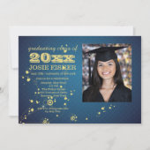 Golden Tendrils Fotouitnodiging Kaart (Voorkant)