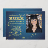 Golden Tendrils Fotouitnodiging Kaart (Voorkant / Achterkant)