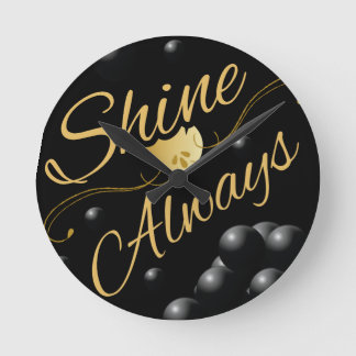 Golden Text Zonnestelsel Ontwerp Ronde Klok