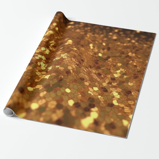 Golden Texture 1 - elverwant en luxueus Cadeaupapier (Uitgerold)