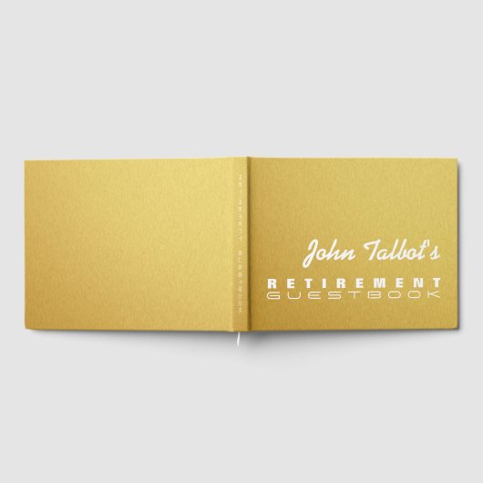 Golden Texture Custom Pensioen Gastboek Gastenboek (Volledig)