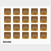 Golden Texture Vierkante Sticker (Vel)