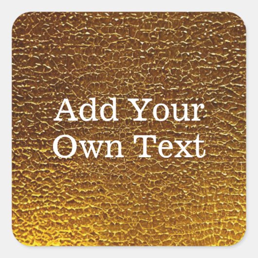 Golden Texture Vierkante Sticker (Voorkant)