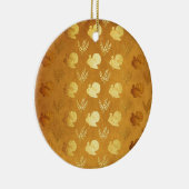 Golden Thanksgiving met Turkije Keramisch Ornament (Rechts)