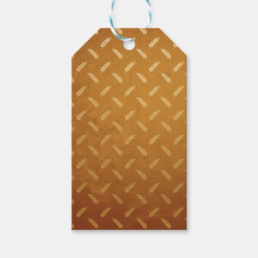 Golden Thanksgiving met warmtezaadkoppen Cadeaulabel (Voorkant)