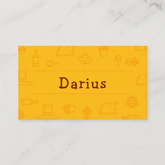 Golden Thanksgiving-pictogram Plaatskaartje (Voorkant)