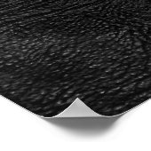 Golden Thelemic Unicursal Hexagram Black Leather Poster (Hoek)