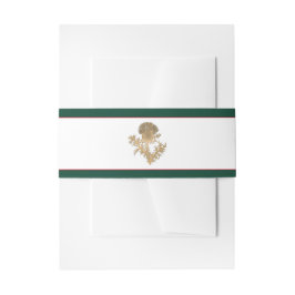 Golden Thistle bruiloft Uitnodigingen Wikkel