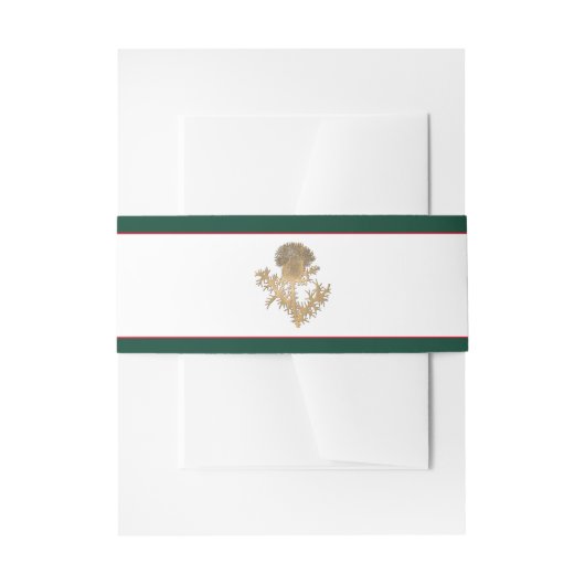 Golden Thistle bruiloft Uitnodigingen Wikkel (Voorkant Voorbeeld)