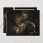 Golden Thread Spiral Fractal Art Briefkaart (Voorkant / Achterkant)