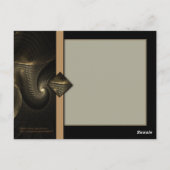 Golden Thread Spiral Fractal Art Briefkaart (Achterkant)