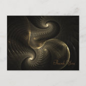 Golden Thread Spiral Fractal Art Briefkaart (Voorkant)