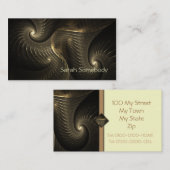 Golden Thread Spiral Fractal Art Visitekaartje (Voorkant / Achterkant)
