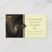 Golden Thread Spiral Fractal Art Visitekaartje (Achterkant)