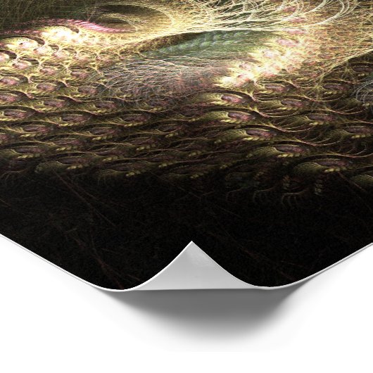 Golden Threads Flame Fractal Poster (Hoek)