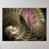 Golden Threads Flame Fractal Poster (Voorkant)