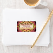 Golden threads Fractal Art Address Label (Insitu)