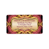 Golden threads Fractal Art Address Label (Voorkant)