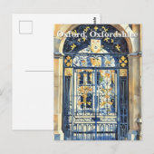 Golden Threshold: poort van Oxford Briefkaart (Voorkant / Achterkant)