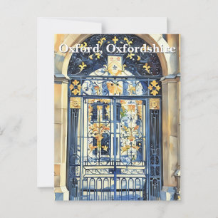 Golden Threshold:  poort van Oxford Briefkaart