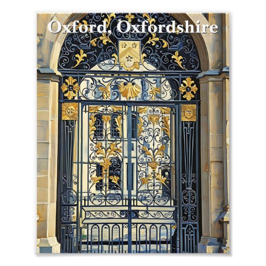 Golden Threshold:  poort van Oxford Foto Afdruk (Voorkant)