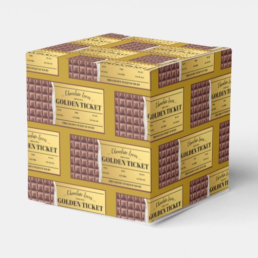 Golden Ticket Chocolate Snoep Bar Bedankdoosjes (Achterkant)