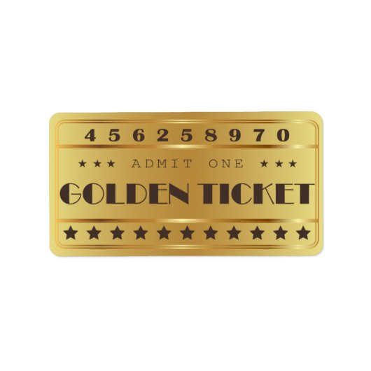Golden Ticket geeft een sterrenfeest toe Etiket (Voorkant)
