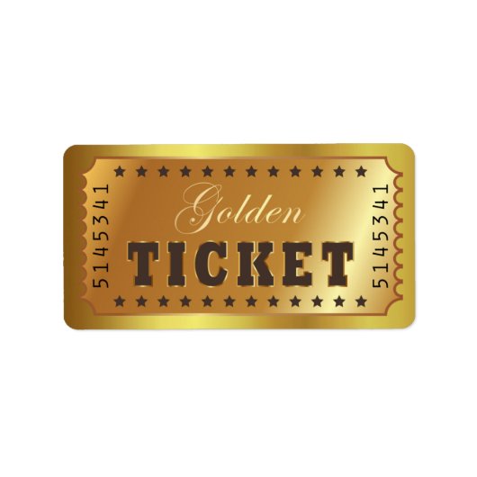 Golden Ticket geeft één sterrennummer  toe Etiket (Voorkant)