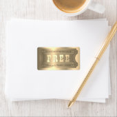 Golden Ticket geeft een sterrennummerboier toe Etiket (Insitu)