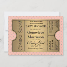 Golden Ticket Style Nieuwe Baby Shower Party Uitno