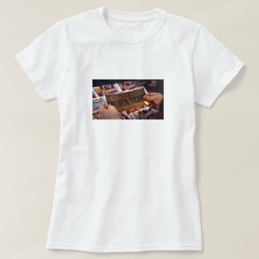 GOLDEN TICKET WONKA CHOCOLATE 1971 T-SHIRT (Design voorkant)