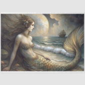 Golden Tides Mermaid Beauty Decoupage Tissuepapier (Voorkant)
